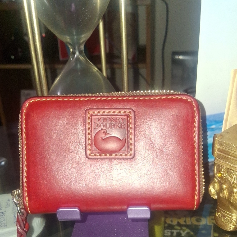 Dooney & Bourke Red Leather Card Holder